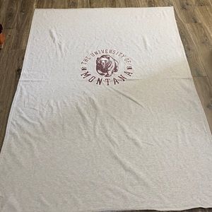 University of Montana sweat shirt blanket throw